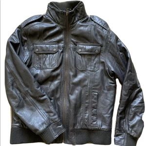 The Original Ben Sherman Leather Bomber Jacket